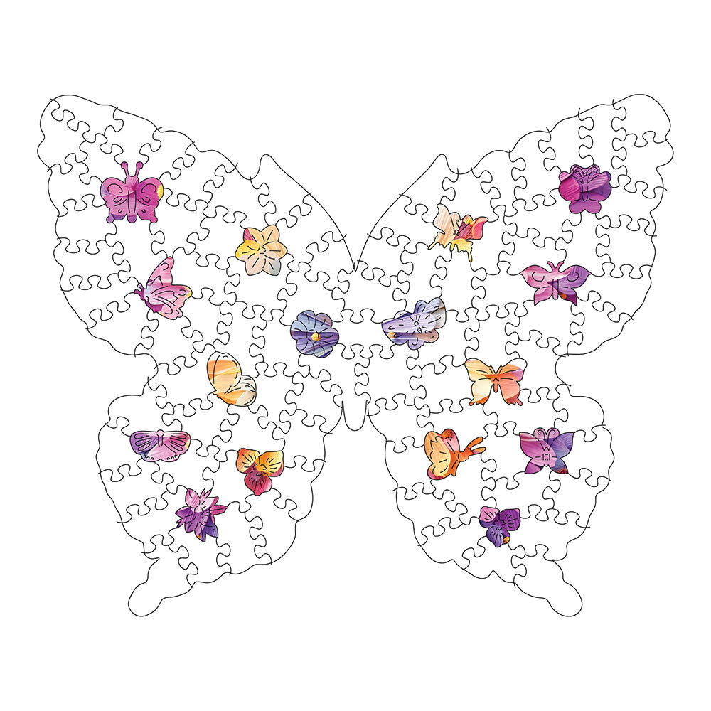 Dreamy Butterfly - Wooden Jigsaw Puzzle