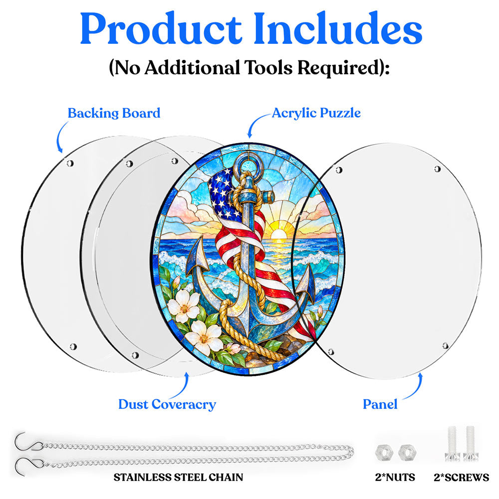 Acrylic Jigsaw Puzzle Suncatcher - Anchor of Service