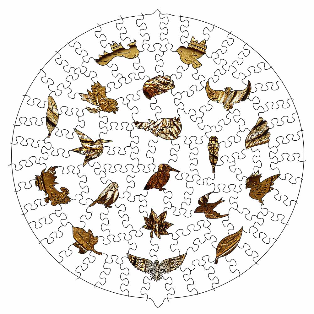 Golden Phoenix - Wooden Puzzle