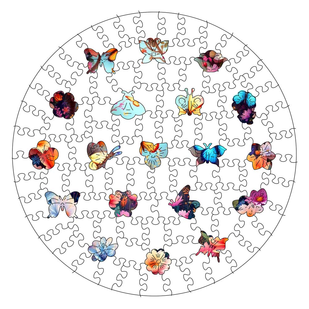 🔥Last Day - Butterfly Garden - Wooden Jigsaw Puzzle