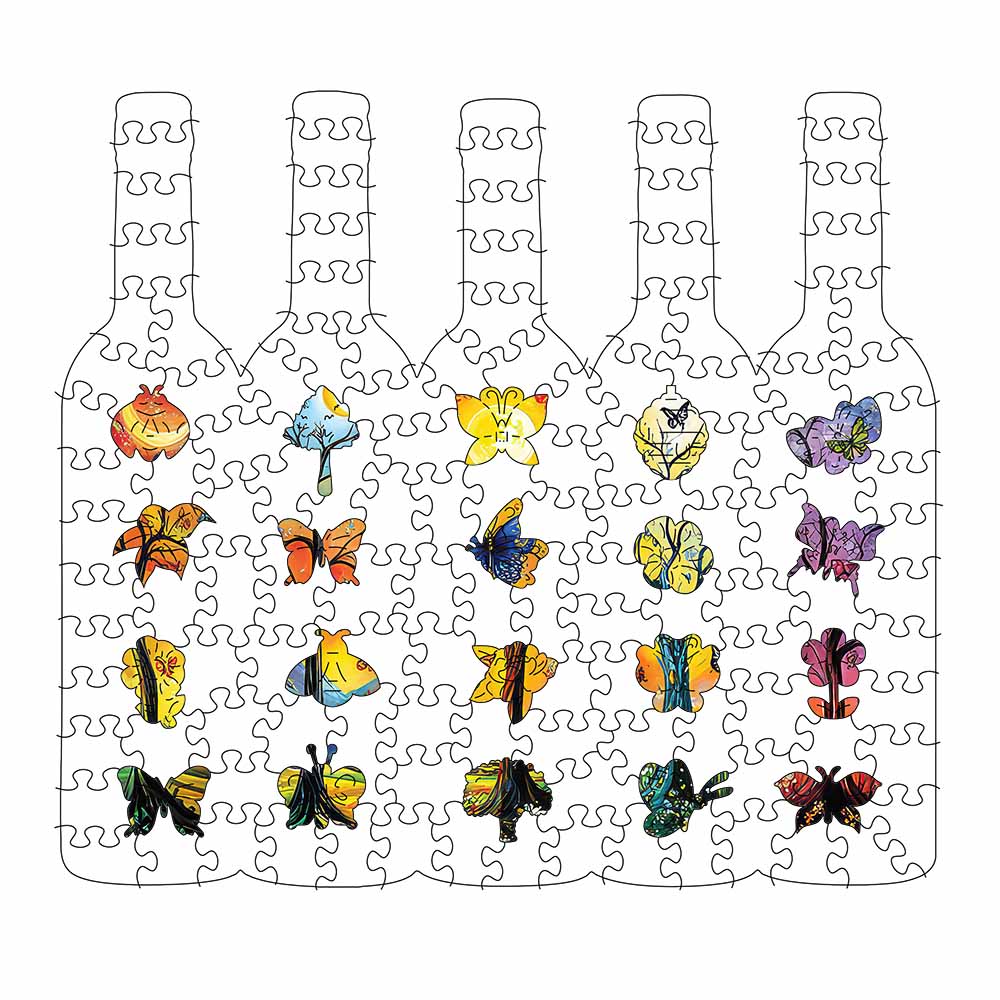 🔥Last Day - Secret Bottles - Wooden Jigsaw Puzzle