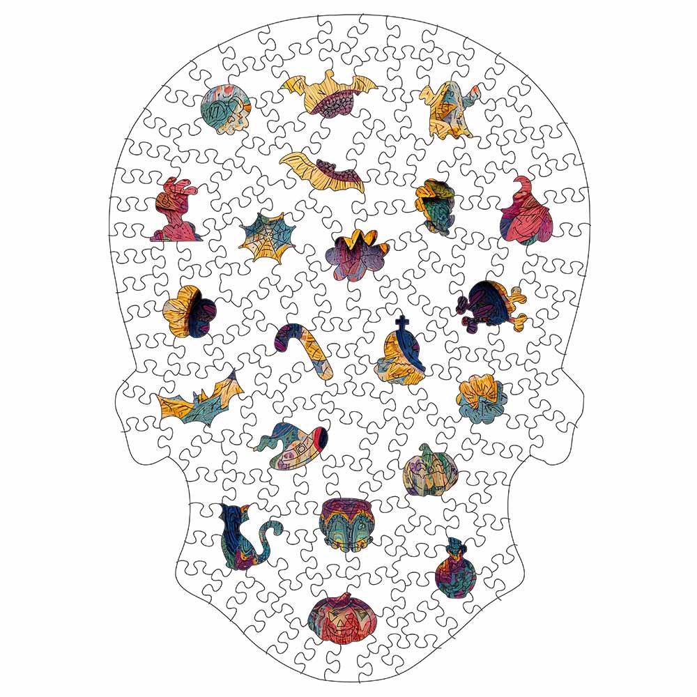 Floral Skull - Wooden Jigsaw Puzzle