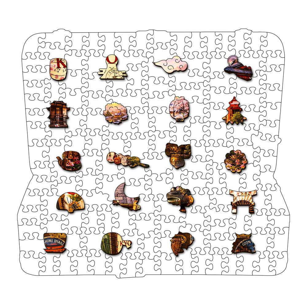 Kyoto Travel Case - Wooden Jigsaw Puzzle