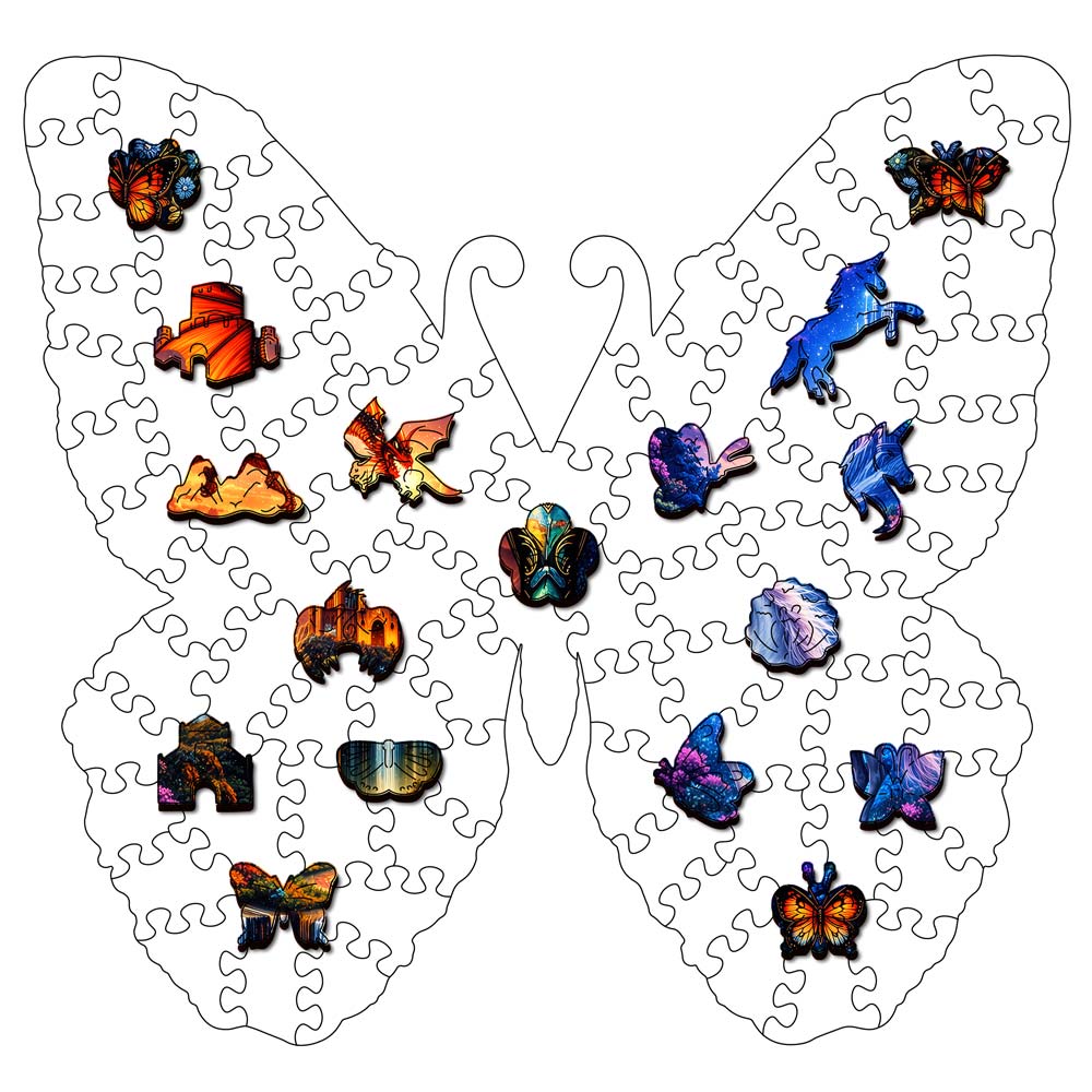 Magical Butterfly - Wooden Jigsaw Puzzle