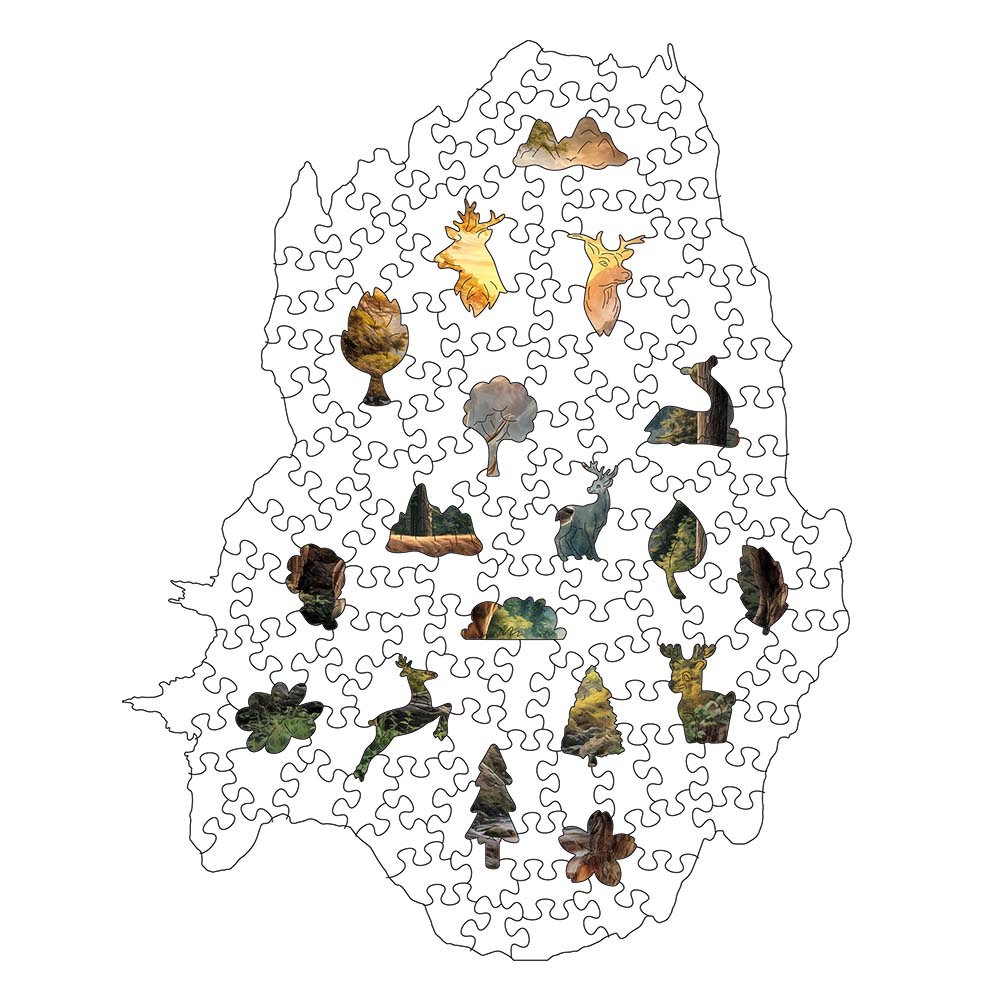 Forest Deer - Wooden Jigsaw Puzzle