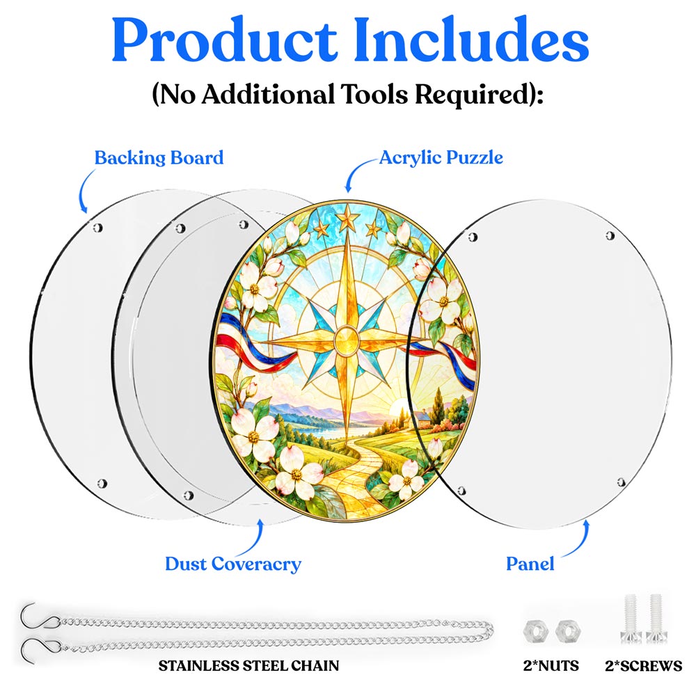 Acrylic Jigsaw Puzzle Suncatcher - Path of Promise