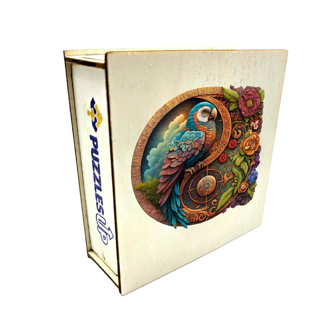 Parrot Yin Yang - Wooden Jigsaw Puzzle