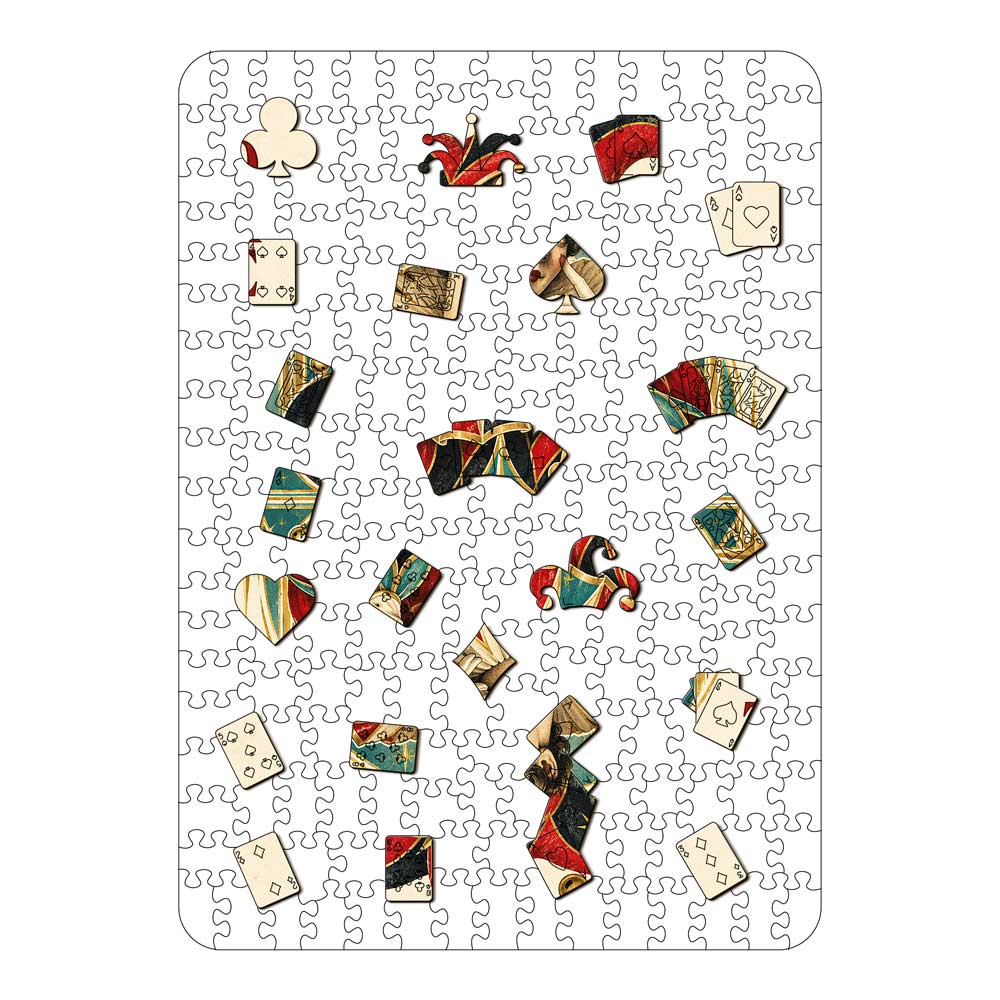 Red Joker - Wooden Jigsaw Puzzle