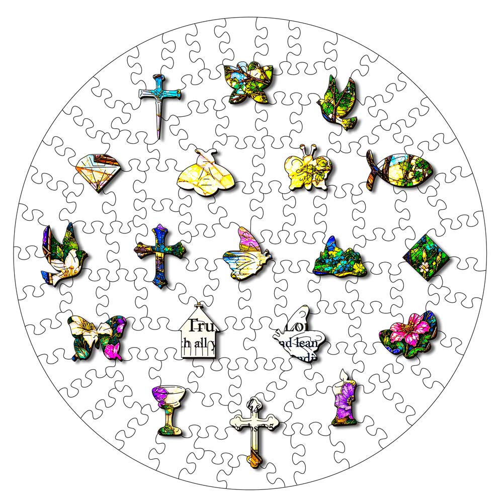 Trust in the Lord, and He Will Make Your Paths Straight - Wooden Jigsaw Puzzle