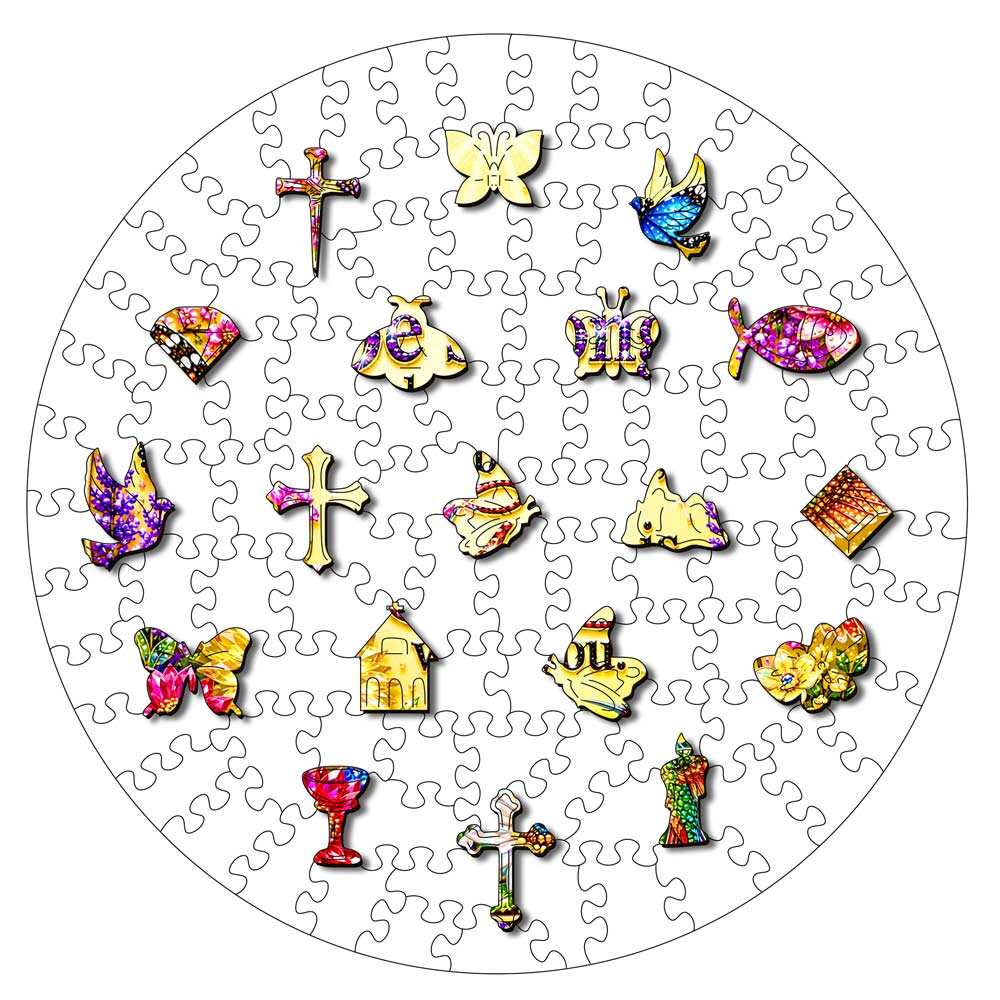 Be Strong and Courageous, for God Is with You - Wooden Jigsaw Puzzle