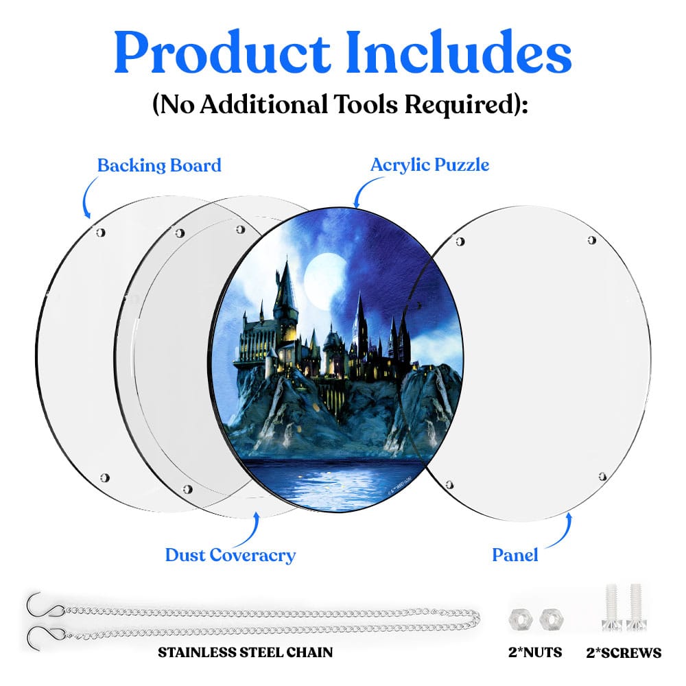 Acrylic Jigsaw Puzzle Acrylic Jigsaw Puzzle Suncatcher - Magical Hogwarts Castle