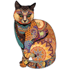 Cat Inspired By Klimt - Wooden Jigsaw Puzzle - PuzzlesUp