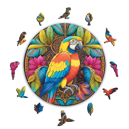 🔥Last Day - Tropical Parrot - Wooden Jigsaw Puzzle