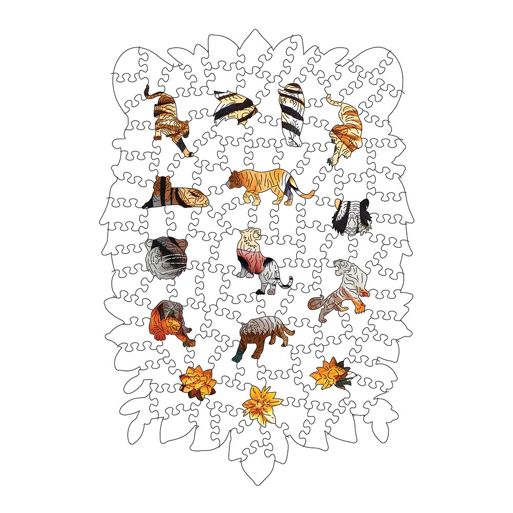 🔥Last Day - Forest Tiger - Wooden Jigsaw Puzzle