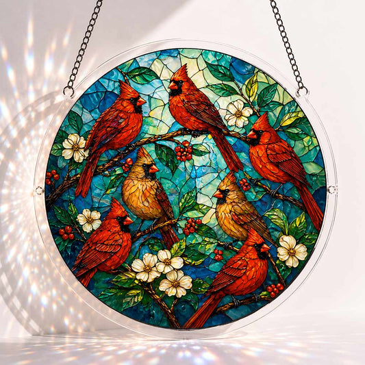 Cardinal Garden - Acrylic Jigsaw Puzzle