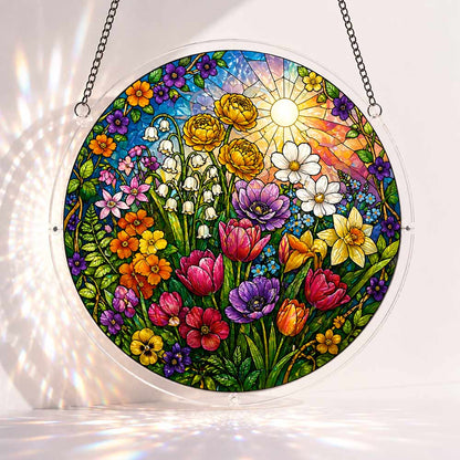 Acrylic Jigsaw Puzzle Suncatcher - Spring Garden