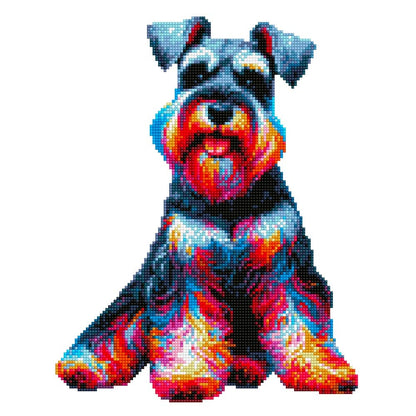 15.7"x15.7" / 40cm x 40cm Miniature Schnauzer Dog - Diamond Painting Kit
