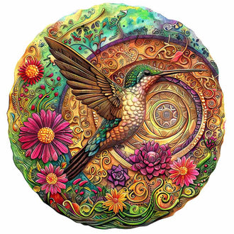 🔥Last Day - Blossom Hummingbird - Wooden Jigsaw Puzzle