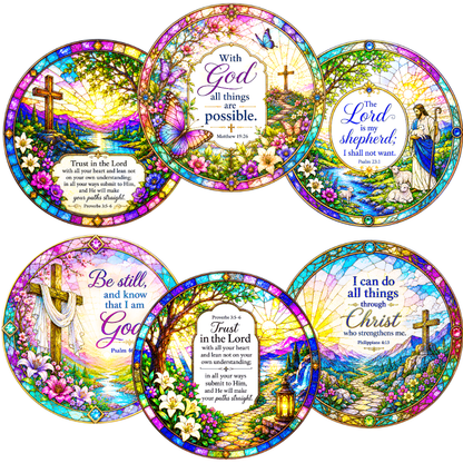 6-pack Acrylic Jigsaw Puzzle Suncatcher - Bible Verse Gift Set – Free Shipping Included