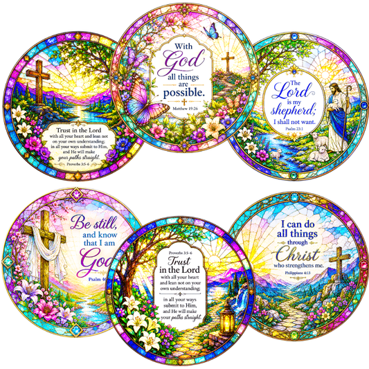 6-pack Acrylic Jigsaw Puzzle Suncatcher - Bible Verse Gift Set – Free Shipping Included