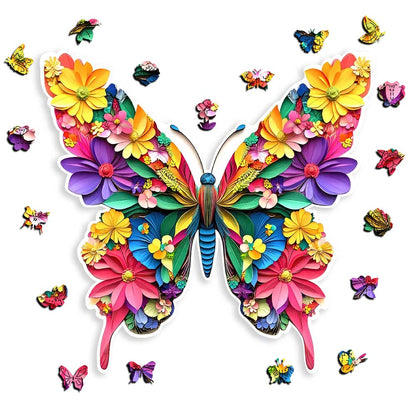 Colorful Butterfly - Wooden Jigsaw Puzzle