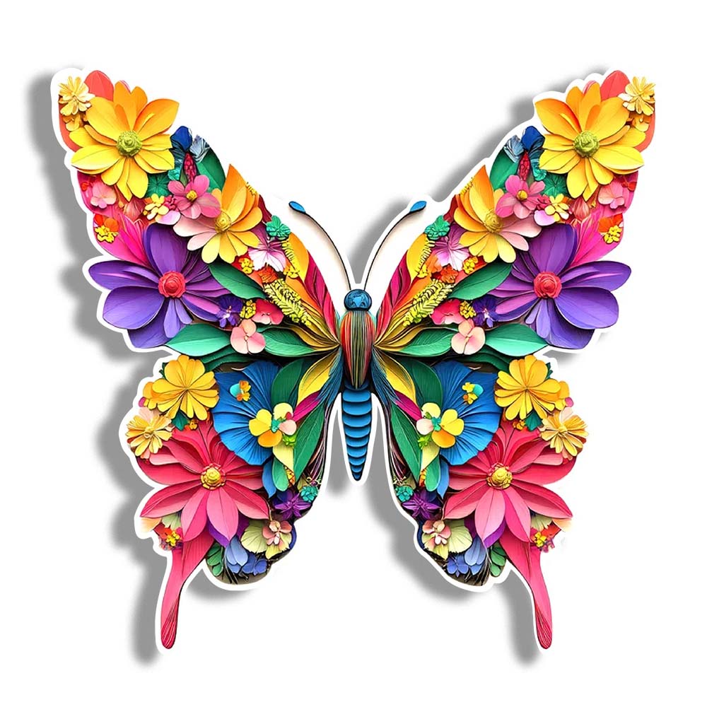 Colorful Butterfly - Wooden Jigsaw Puzzle