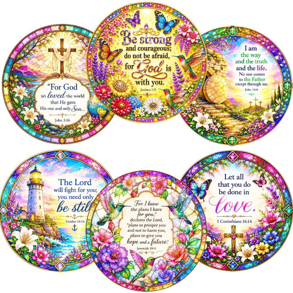 6-pack Acrylic Jigsaw Puzzle Suncatcher - Bible Verse Set – Free Shipping Included