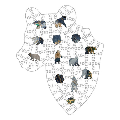 Bear Jeans - Wooden Jigsaw Puzzle