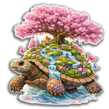 Sakura Turtle - Wooden Jigsaw Puzzle