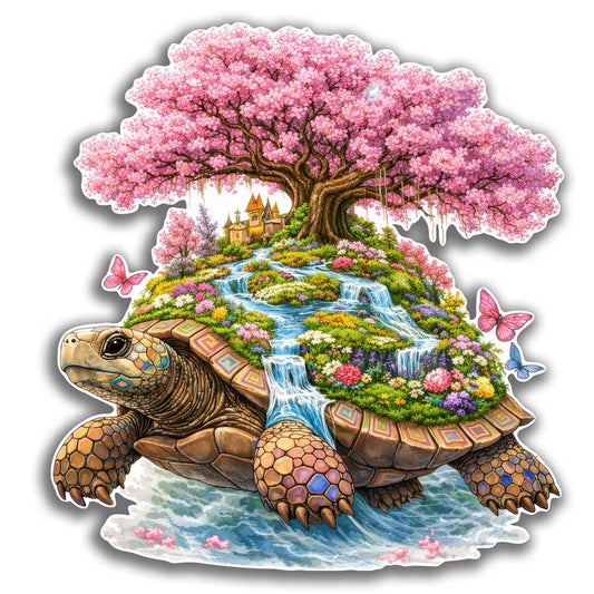 Sakura Turtle - Wooden Jigsaw Puzzle