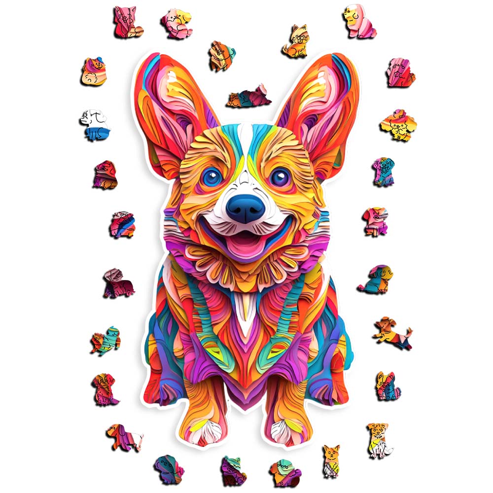 Corgi Dog - Wooden Jigsaw Puzzle