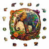 🔥Last Day - Floral Elephant - Wooden Jigsaw Puzzle