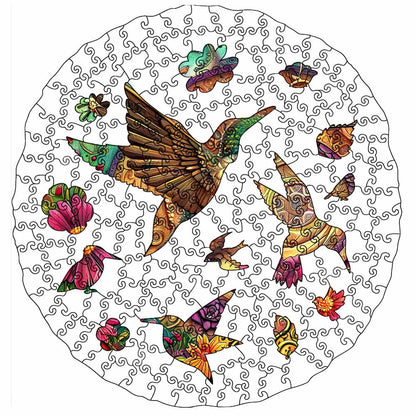 🔥Last Day - Blossom Hummingbird - Wooden Jigsaw Puzzle