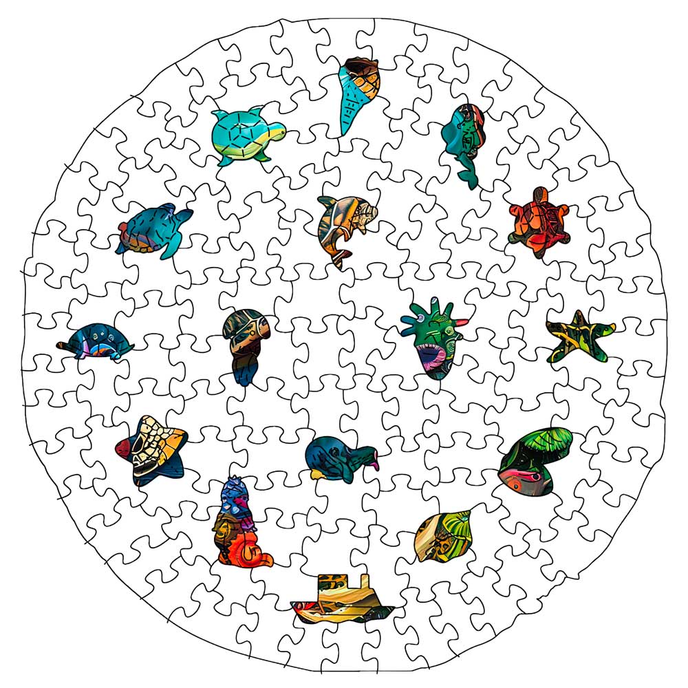 🔥Last Day - Colorful Turtle - Wooden Jigsaw Puzzle – PuzzlesUp