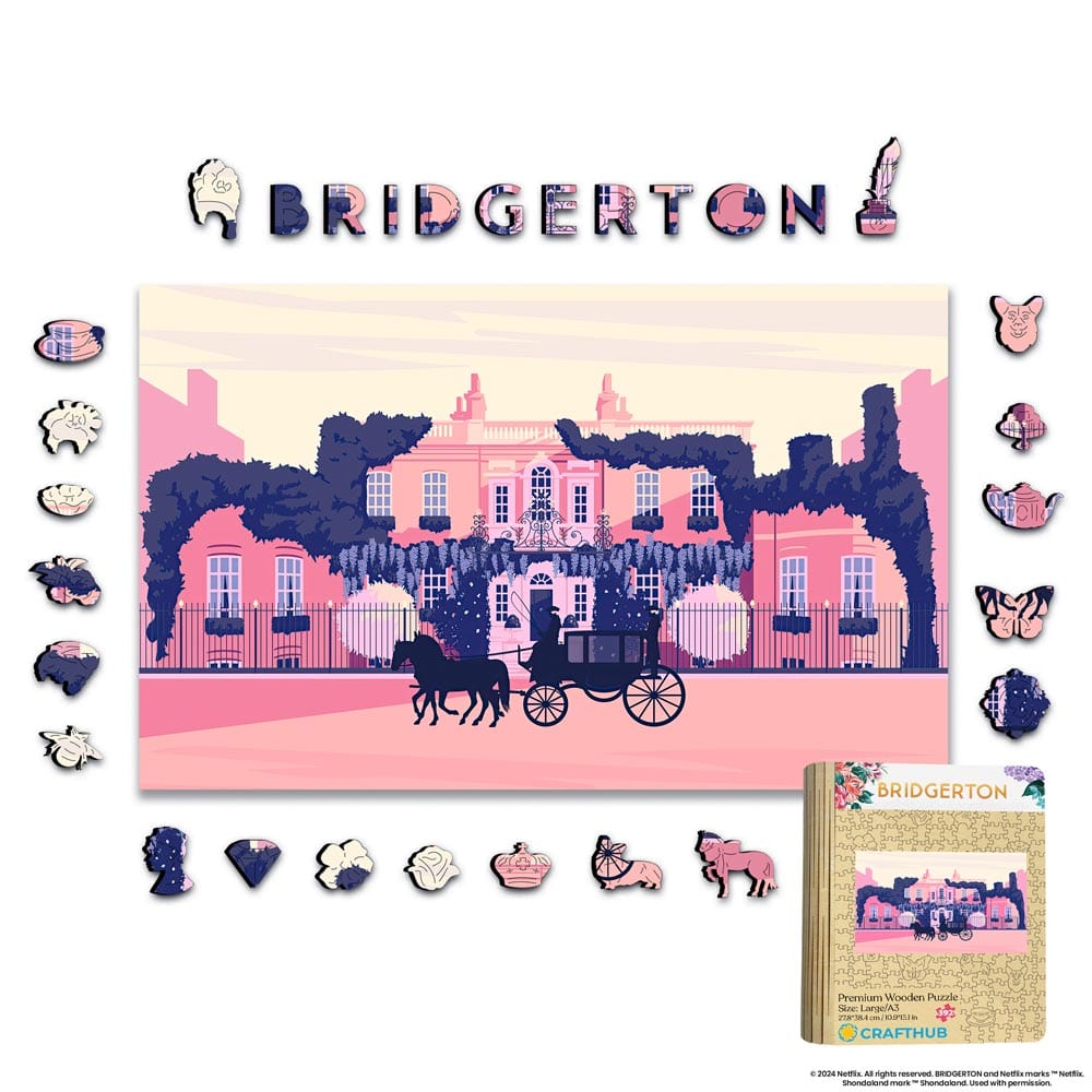 Animal Jigsaw Puzzle > Wooden Jigsaw Puzzle > Jigsaw Puzzle A4 + Wooden Gift Box Bridgerton Residence - Wooden Jigsaw Puzzle