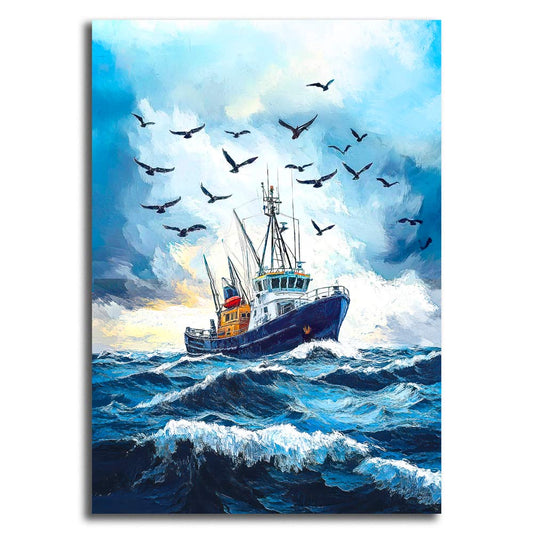 Fishing Ship - Wooden Jigsaw Puzzle