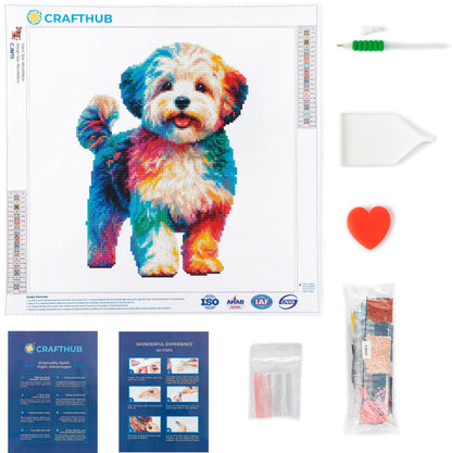 15.7"x15.7" / 40cm x 40cm Maltipoo Dog - Diamond Painting Kit