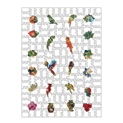 Parrot Posing - Wooden Jigsaw Puzzle