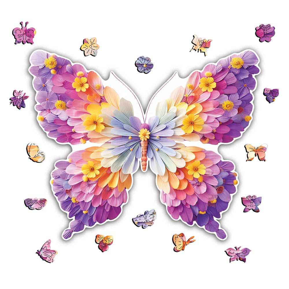 Dreamy Butterfly - Wooden Jigsaw Puzzle