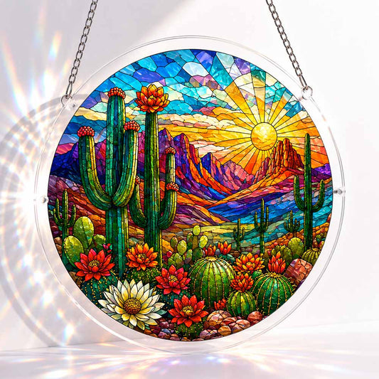 Cactus Sunset - Acrylic Jigsaw Puzzle