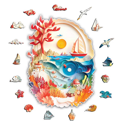 🔥Last Day - Coastal Dream - Wooden Jigsaw Puzzle