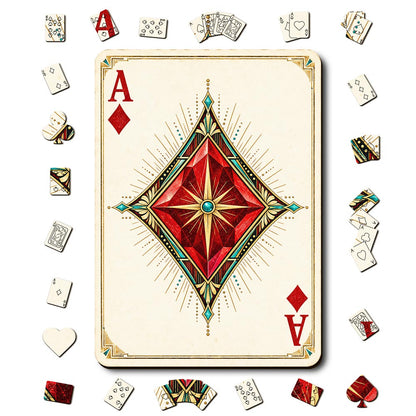 Ace Diamond - Wooden Jigsaw Puzzle