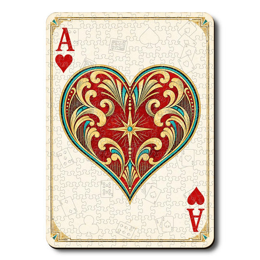 Ace Heart - Wooden Jigsaw Puzzle