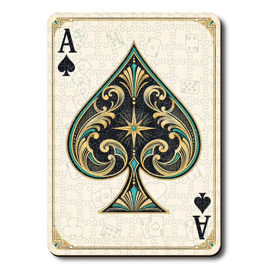 Ace Spade - Wooden Jigsaw Puzzle