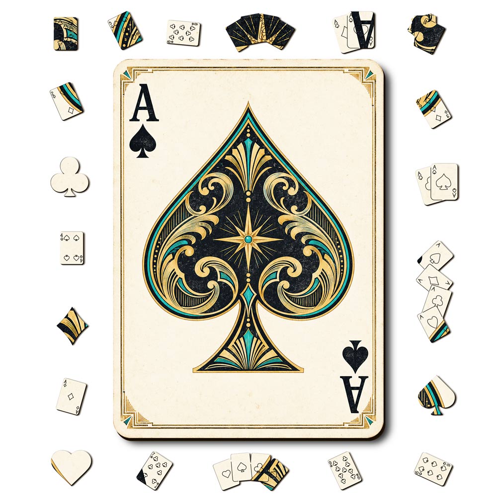 Ace Spade - Wooden Jigsaw Puzzle