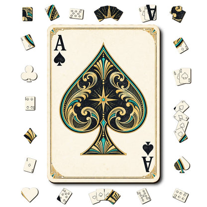 Ace Spade - Wooden Jigsaw Puzzle