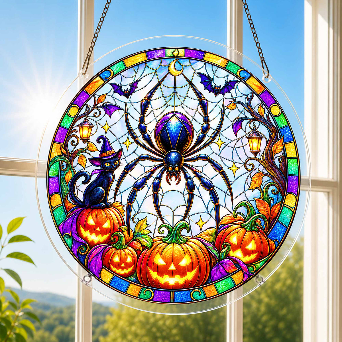 Acrylic Jigsaw Puzzle Suncatcher - Spooky Spider