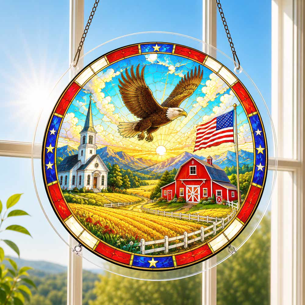 Acrylic Jigsaw Puzzle S - (7 inch) Acrylic Jigsaw Puzzle Suncatcher - Heartland Glory