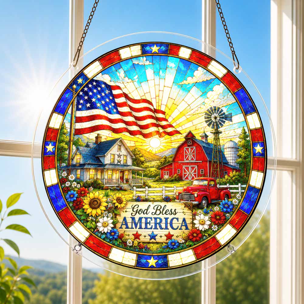 Acrylic Jigsaw Puzzle Suncatcher - Home of Freedom