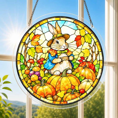 Acrylic Jigsaw Puzzle Suncatcher - Harvest Bunny